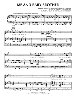 page one of Me And Baby Brother (Piano, Vocal & Guitar Chords (Right-Hand Melody))
