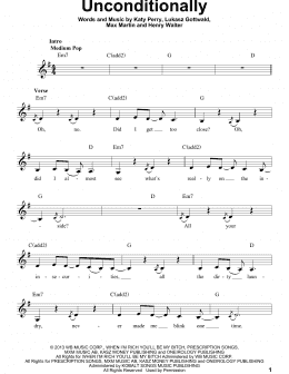 page one of Unconditionally (Pro Vocal)
