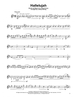 page one of Hallelujah (Violin Solo)