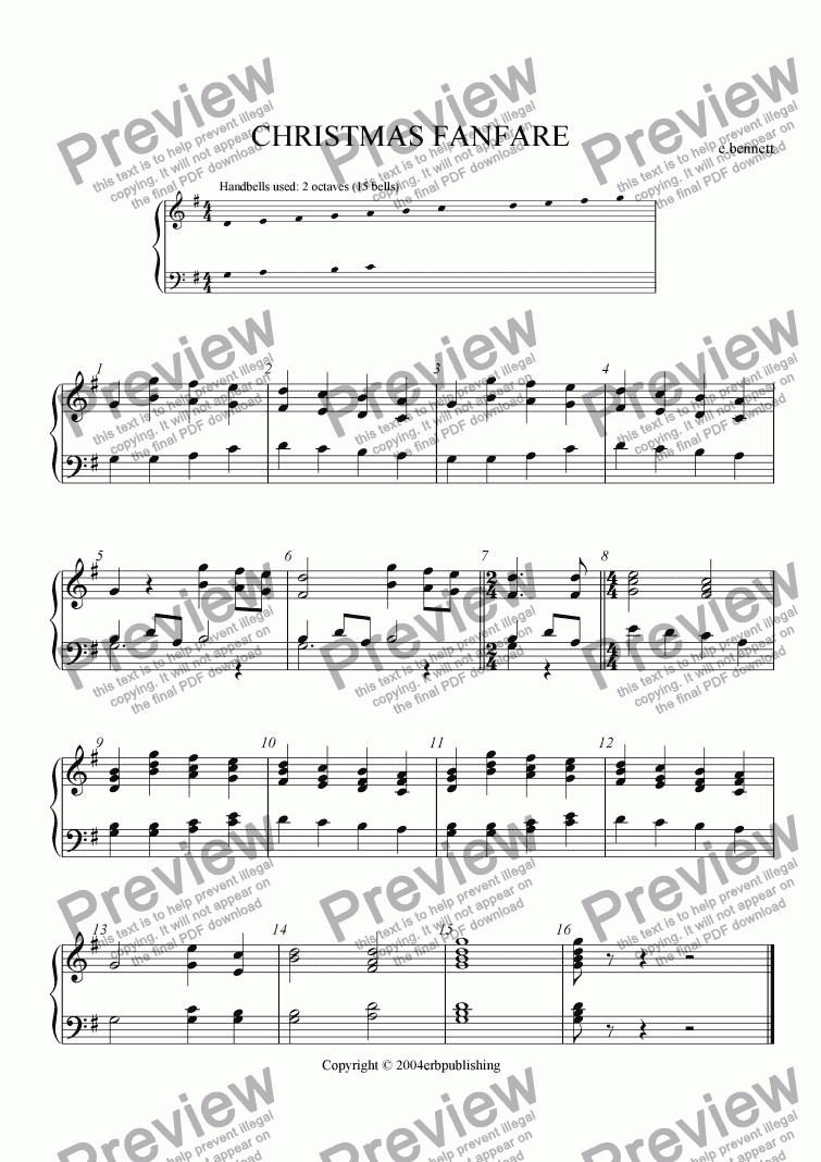 page one of Christmas Fanfare