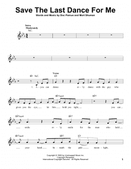 page one of Save The Last Dance For Me (Pro Vocal)