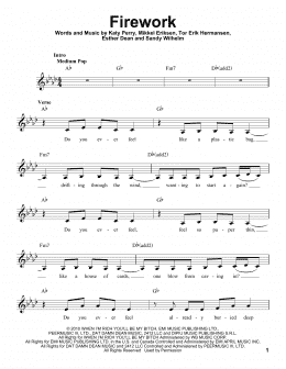 page one of Firework (Pro Vocal)
