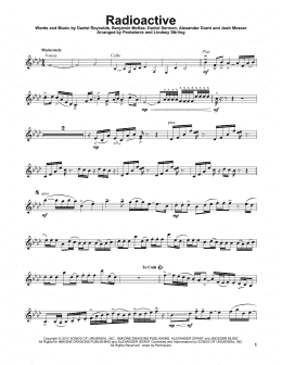 page one of Radioactive (Violin Solo)