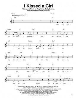 page one of I Kissed A Girl (Pro Vocal)