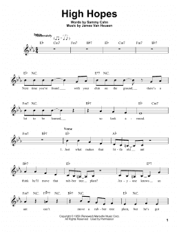 page one of High Hopes (Pro Vocal)