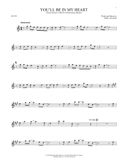 page one of You'll Be In My Heart (from Tarzan) (Flute Solo)
