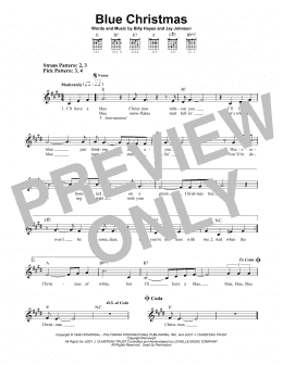 page one of Blue Christmas (Easy Guitar)