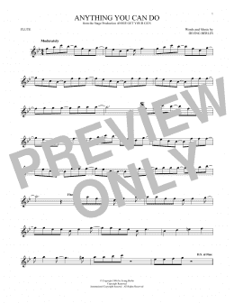 page one of Anything You Can Do (from Annie Get Your Gun) (Flute Solo)