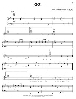 page one of Go! (Piano, Vocal & Guitar Chords (Right-Hand Melody))
