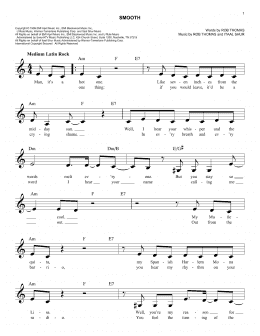 page one of Smooth (Easy Lead Sheet / Fake Book)