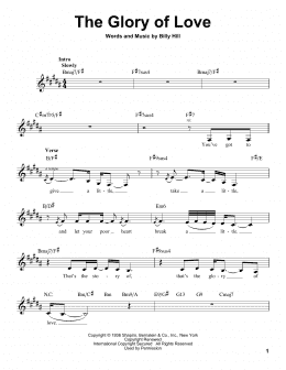 page one of The Glory Of Love (Pro Vocal)
