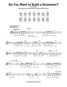 page one of Do You Want To Build A Snowman? (from Frozen) (Easy Guitar)