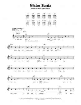 page one of Mister Santa (Easy Guitar)