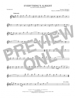 page one of Everything's Alright (from Jesus Christ Superstar) (Tenor Sax Solo)