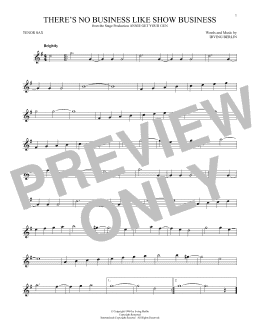 page one of There's No Business Like Show Business (Tenor Sax Solo)
