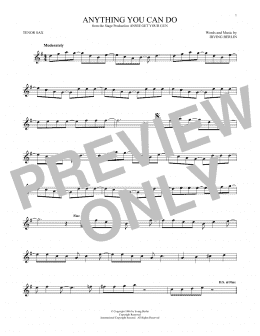 page one of Anything You Can Do (from Annie Get Your Gun) (Tenor Sax Solo)