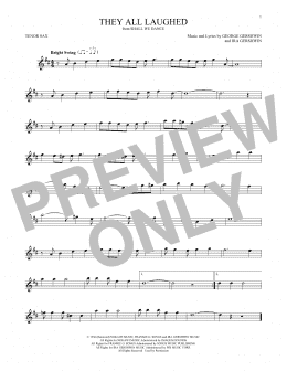 page one of They All Laughed (Tenor Sax Solo)