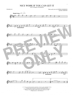 page one of Nice Work If You Can Get It (Tenor Sax Solo)