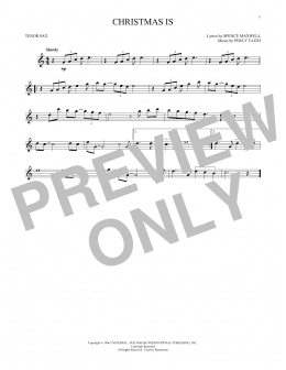 page one of Christmas Is (Tenor Sax Solo)
