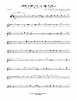 page one of Some Things For Christmas (A Snake, Some Mice, Some Glue And A Hole Too) (Alto Sax Solo)