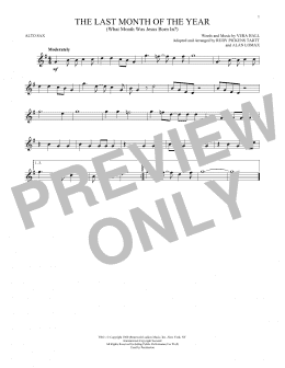 page one of The Last Month Of The Year (What Month Was Jesus Born In?) (Alto Sax Solo)