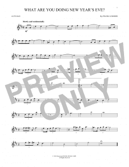 page one of What Are You Doing New Year's Eve? (Alto Sax Solo)