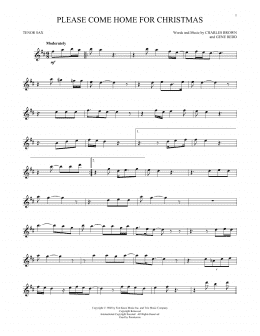 page one of Please Come Home For Christmas (Tenor Sax Solo)