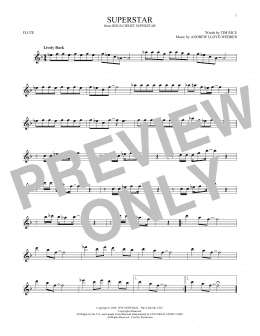 page one of Superstar (from Jesus Christ Superstar) (Flute Solo)