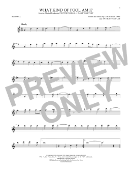 page one of What Kind Of Fool Am I? (Alto Sax Solo)
