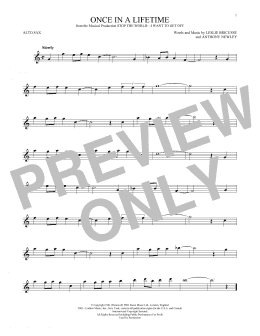 page one of Once In A Lifetime (Alto Sax Solo)