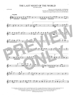 page one of The Last Night Of The World (from Miss Saigon) (Alto Sax Solo)