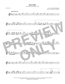 page one of Maybe (Alto Sax Solo)