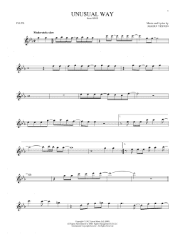 page one of Unusual Way (Flute Solo)