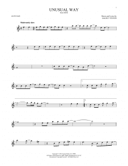 page one of Unusual Way (Alto Sax Solo)
