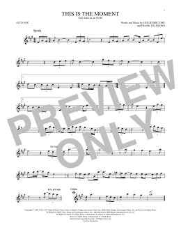 page one of This Is The Moment (Alto Sax Solo)