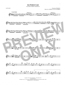page one of Superstar (from Jesus Christ Superstar) (Alto Sax Solo)