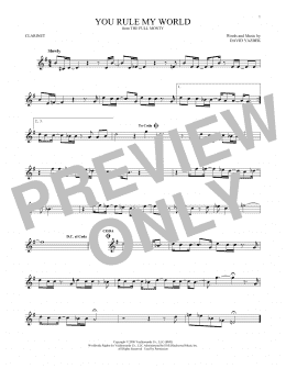 page one of You Rule My World (from The Full Monty) (Clarinet Solo)