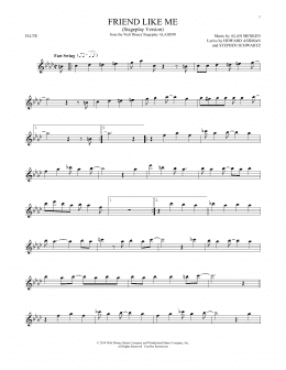 page one of Friend Like Me (Stageplay Version) (from Aladdin: The Broadway Musical) (Flute Solo)