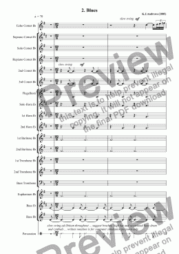 page one of Suite for Echo Cornet: 2. Blues
