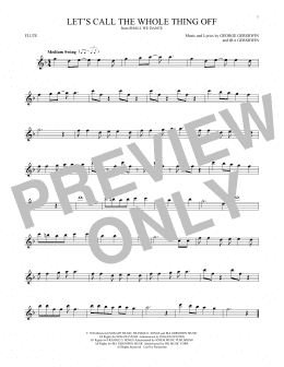 page one of Let's Call The Whole Thing Off (Flute Solo)
