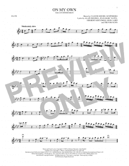 page one of On My Own (from Les Miserables) (Flute Solo)