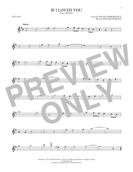 page one of If I Loved You (from Carousel) (Alto Sax Solo)