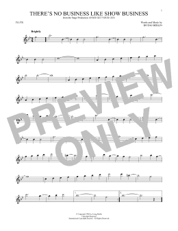 page one of There's No Business Like Show Business (Flute Solo)