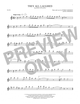 page one of They All Laughed (Flute Solo)