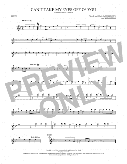page one of Can't Take My Eyes Off Of You (from Jersey Boys) (Flute Solo)