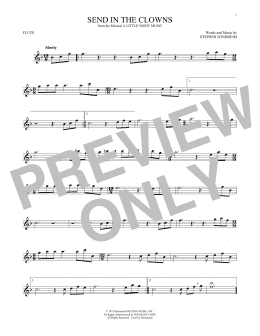 page one of Send In The Clowns (Flute Solo)