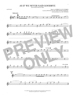 page one of As If We Never Said Goodbye (from Sunset Boulevard) (Alto Sax Solo)