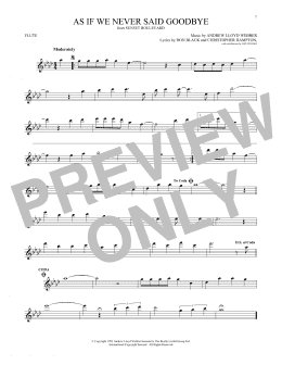 page one of As If We Never Said Goodbye (from Sunset Boulevard) (Flute Solo)