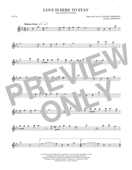 page one of Love Is Here To Stay (Flute Solo)