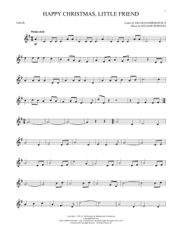 page one of Happy Christmas, Little Friend (Violin Solo)